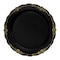 Smarty Had A Party 7.5" Black with Gold Vintage Rim Round Disposable Plastic Appetizer/Salad Plates (120 Plates), 120PK 867BG-CASE - alternate 5